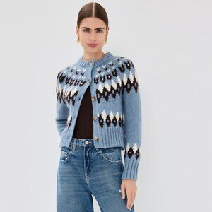 Veronica Beard Christina Fairisle Cardigan